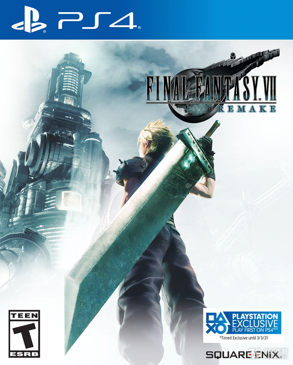 《最终幻想7：重制版》新封面：PS4限时独占一年